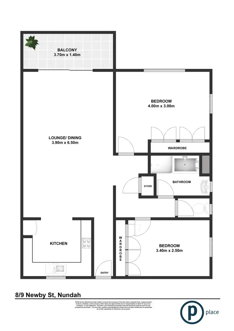 Floorplan of Homely unit listing, 8/9 Newby Street, Nundah QLD 4012
