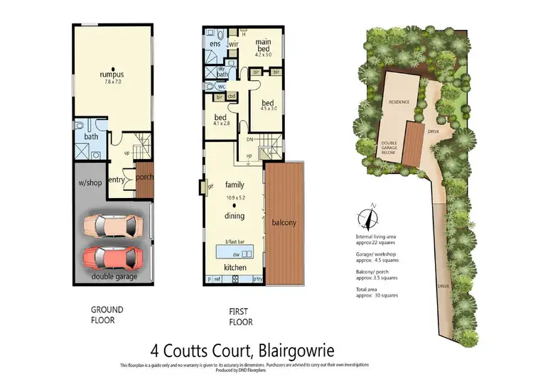 Floorplan of Homely house listing, 4 Coutts Court, Blairgowrie VIC 3942