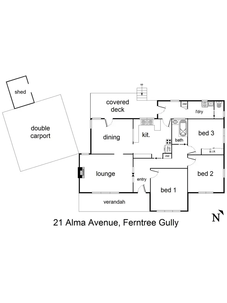 Floorplan of Homely house listing, 21 Alma Avenue, Ferntree Gully VIC 3156