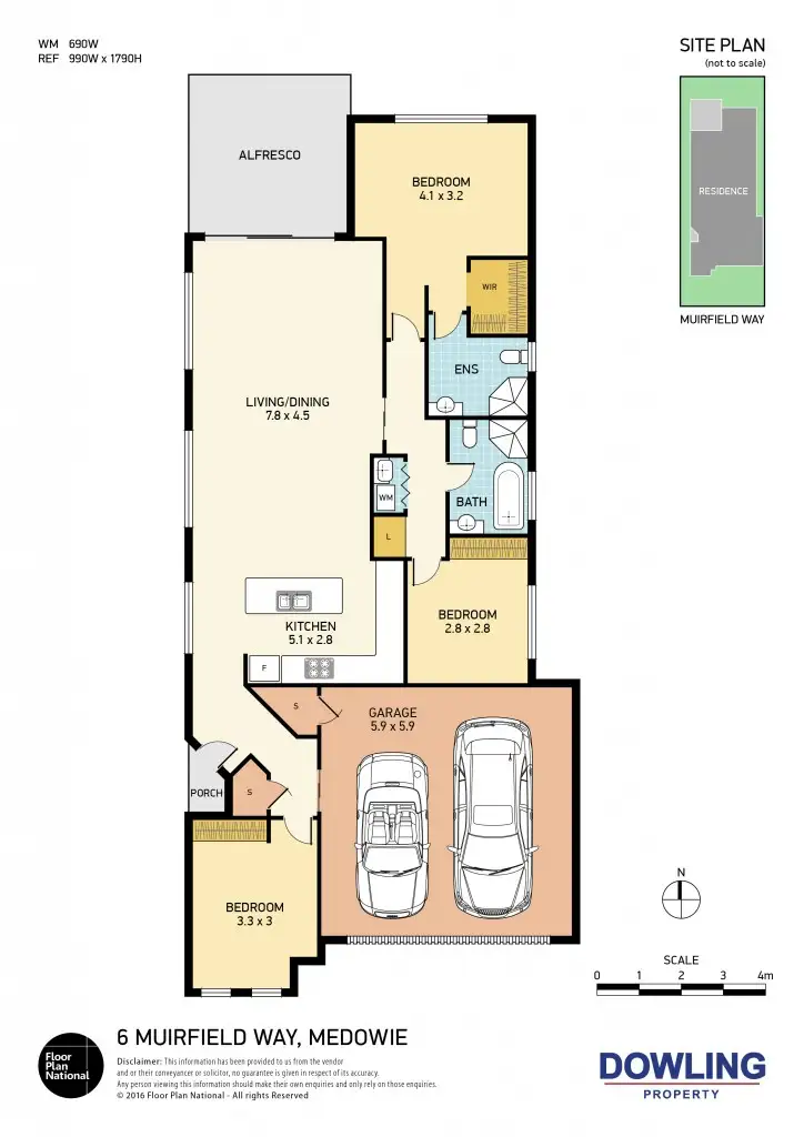 Floorplan of Homely house listing, 6 Muirfield Way, Medowie NSW 2318