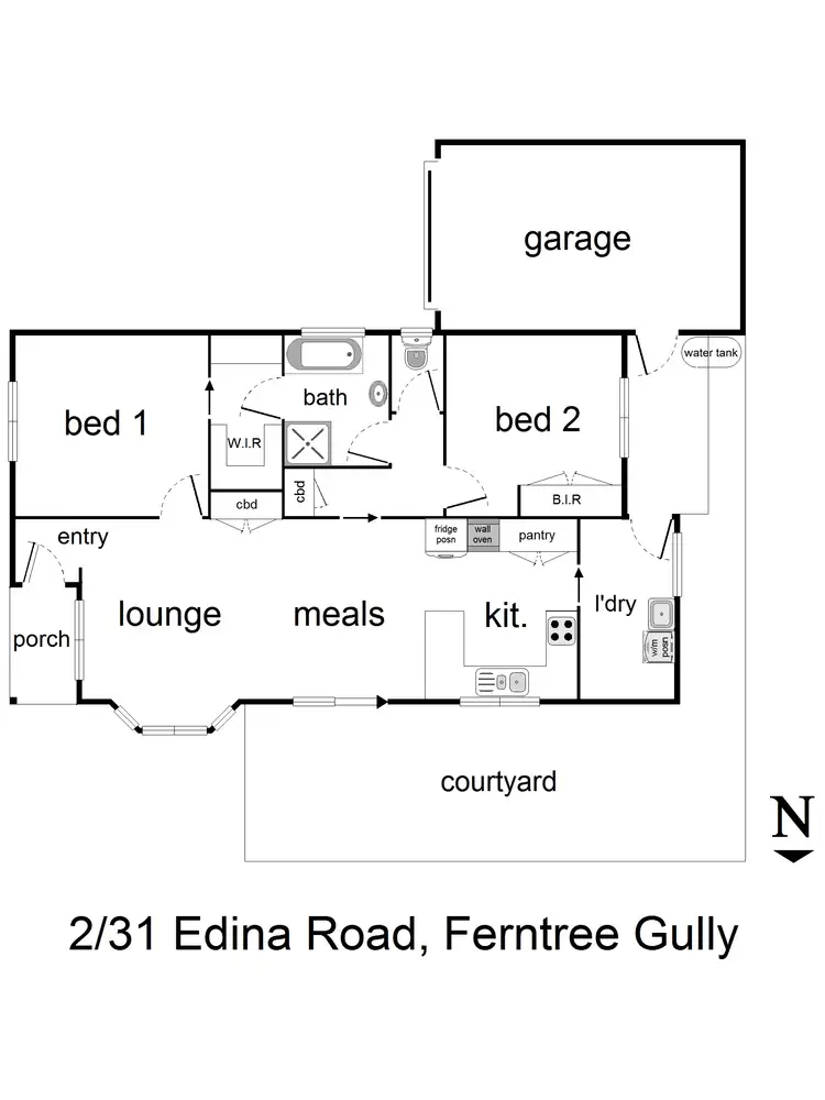 Floorplan of Homely unit listing, 2/31 Edina Road, Ferntree Gully VIC 3156