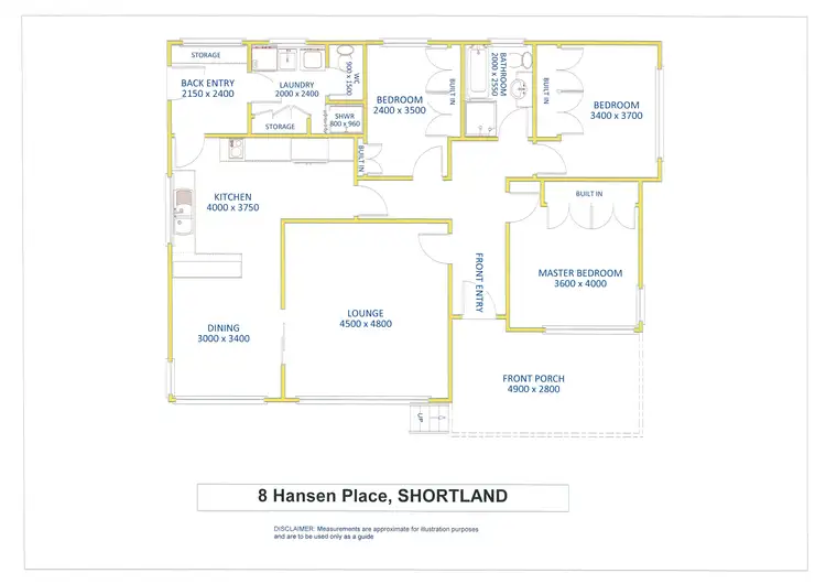Floorplan of Homely house listing, 8 Hansen Place, Shortland NSW 2307