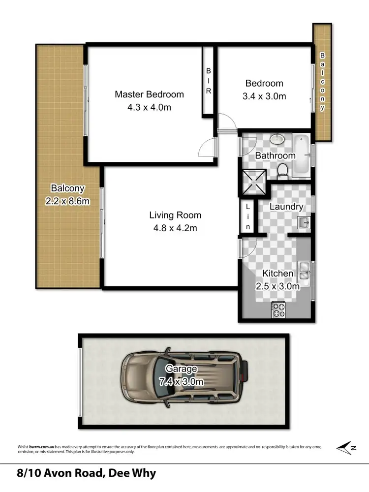 Floorplan of Homely unit listing, 8/10 Avon Road, Dee Why NSW 2099