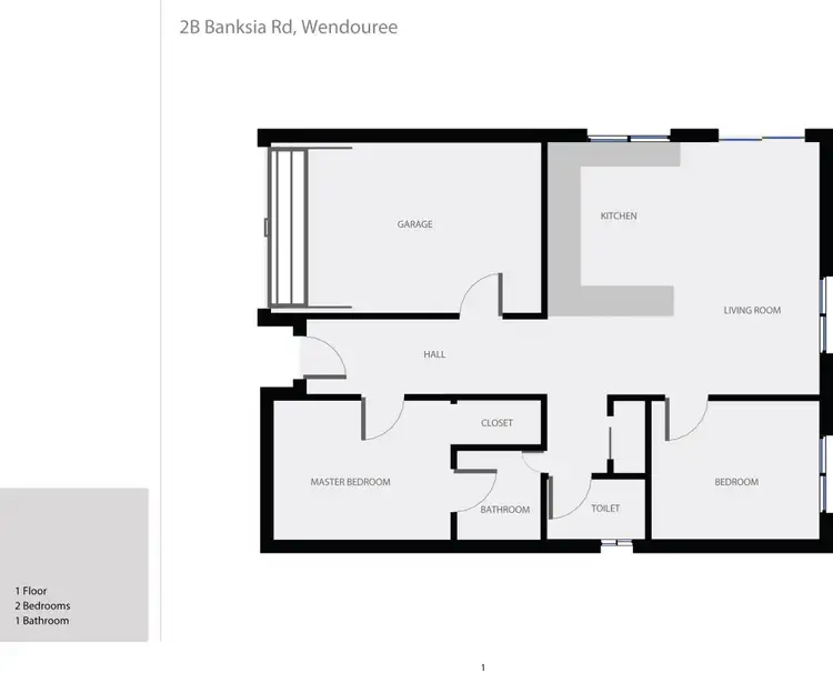 Floorplan of Homely unit listing, 2b Banksia Road, Wendouree VIC 3355