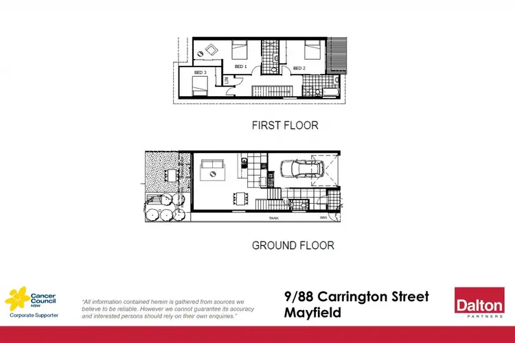 Floorplan of Homely townhouse listing, 9/88 Carrington Street, Mayfield NSW 2304