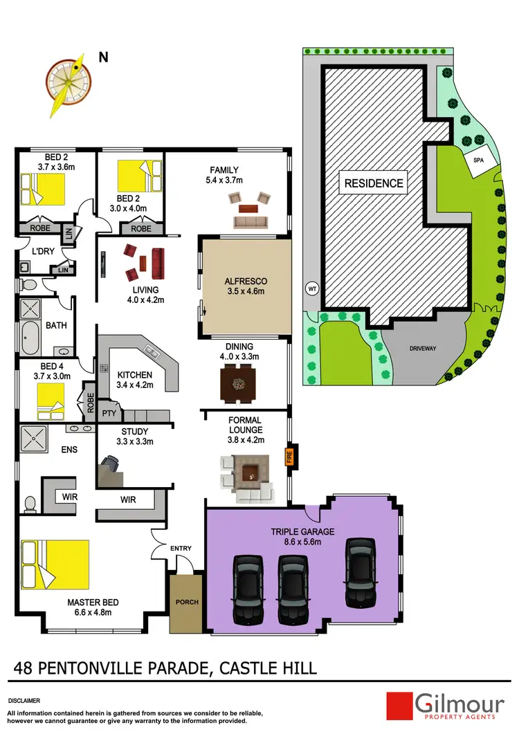 Floorplan of Homely house listing, 48 Pentonville Parade, Castle Hill NSW 2154