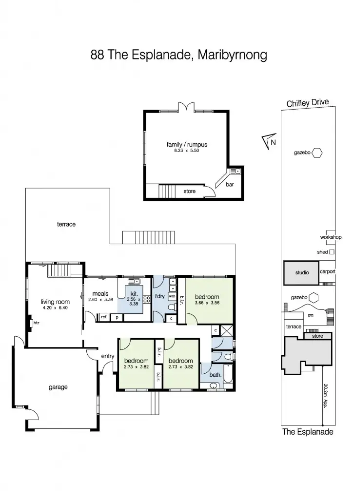 Floorplan of Homely house listing, 88 The Esplanade, Maribyrnong VIC 3032