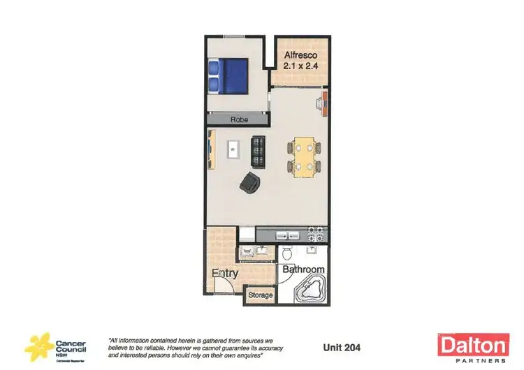 Floorplan of Homely apartment listing, 204/131 Beaumont Street, Hamilton NSW 2303