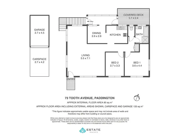 Floorplan of Homely house listing, 73 Tooth Ave, Paddington QLD 4064