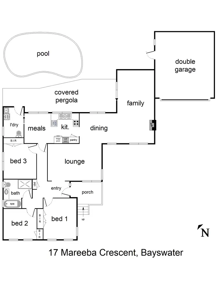 Floorplan of Homely house listing, 17 Mareeba Crescent, Bayswater VIC 3153