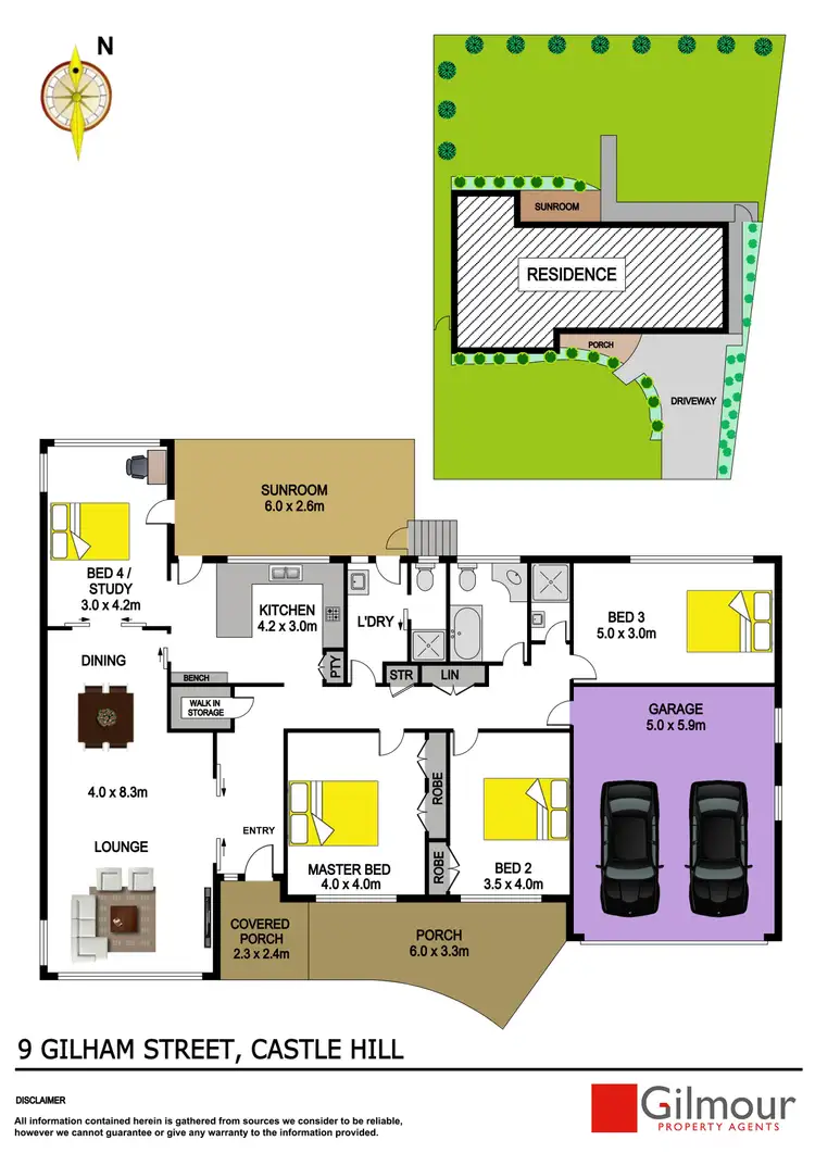 Floorplan of Homely house listing, 9 Gilham Street, Castle Hill NSW 2154