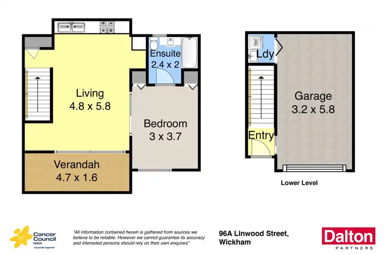 Floorplan of Homely townhouse listing, 2/96 Linwood Street, Wickham NSW 2293
