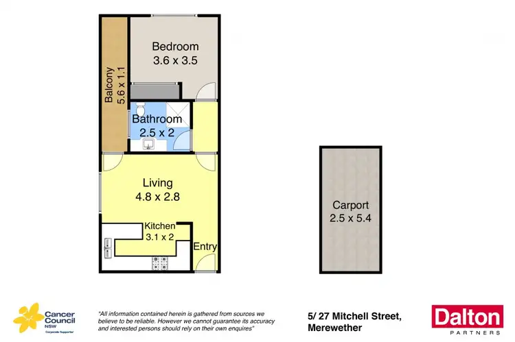 Floorplan of Homely unit listing, 5/27 Mitchell Street, Merewether NSW 2291