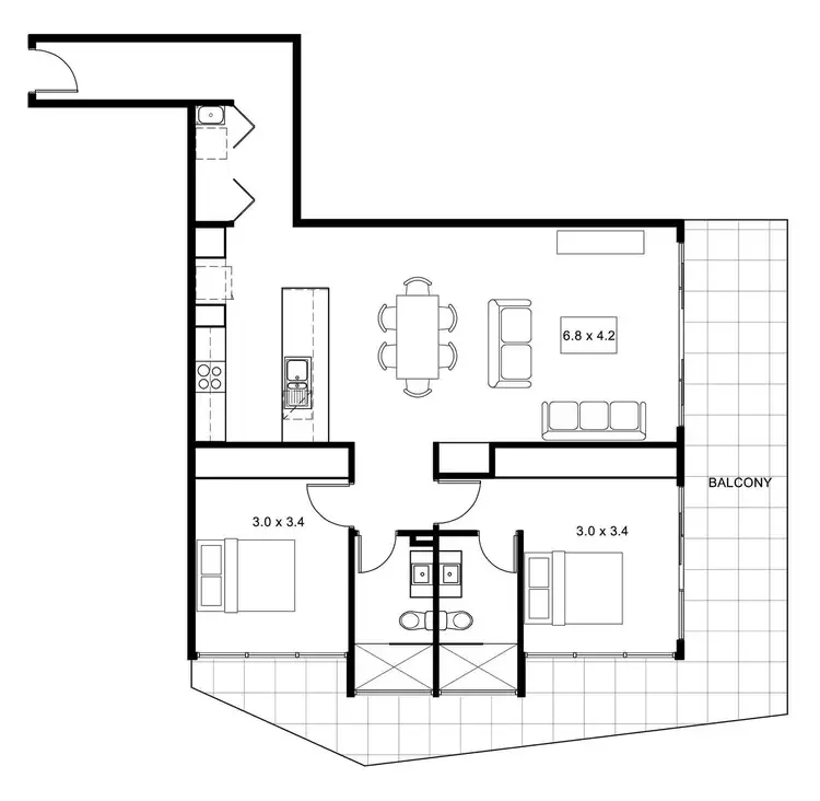 Floorplan of Homely apartment listing, 405/60 Edgewater Boulevard, Maribyrnong VIC 3032