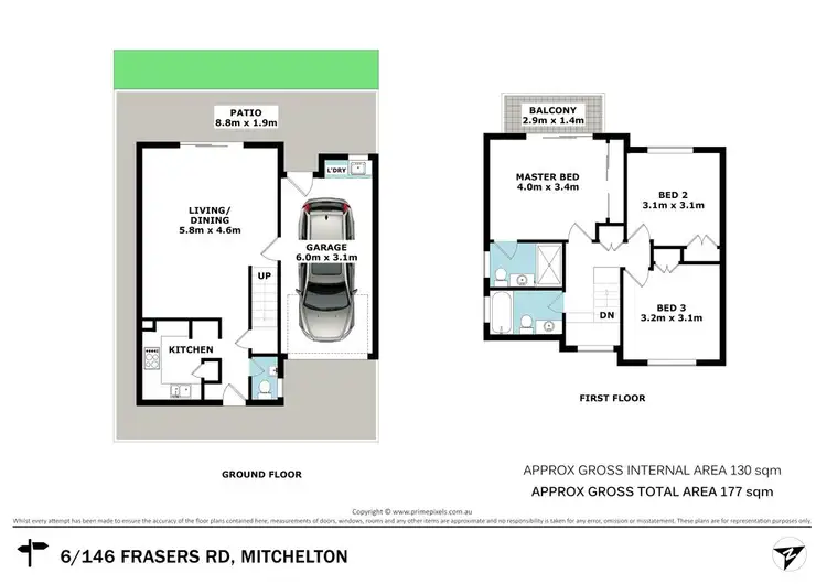 Floorplan of Homely townhouse listing, 6/146 Frasers Road, Mitchelton QLD 4053