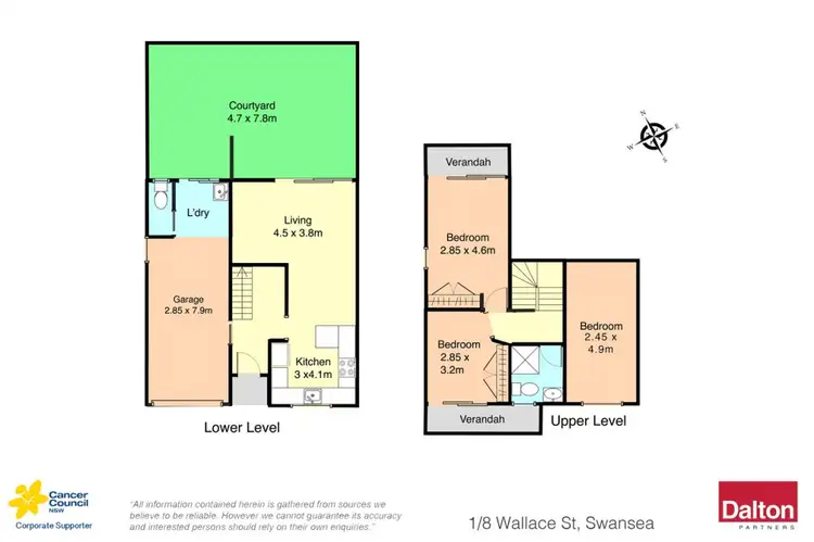 Floorplan of Homely townhouse listing, 1/8 Wallace Street, Swansea NSW 2281