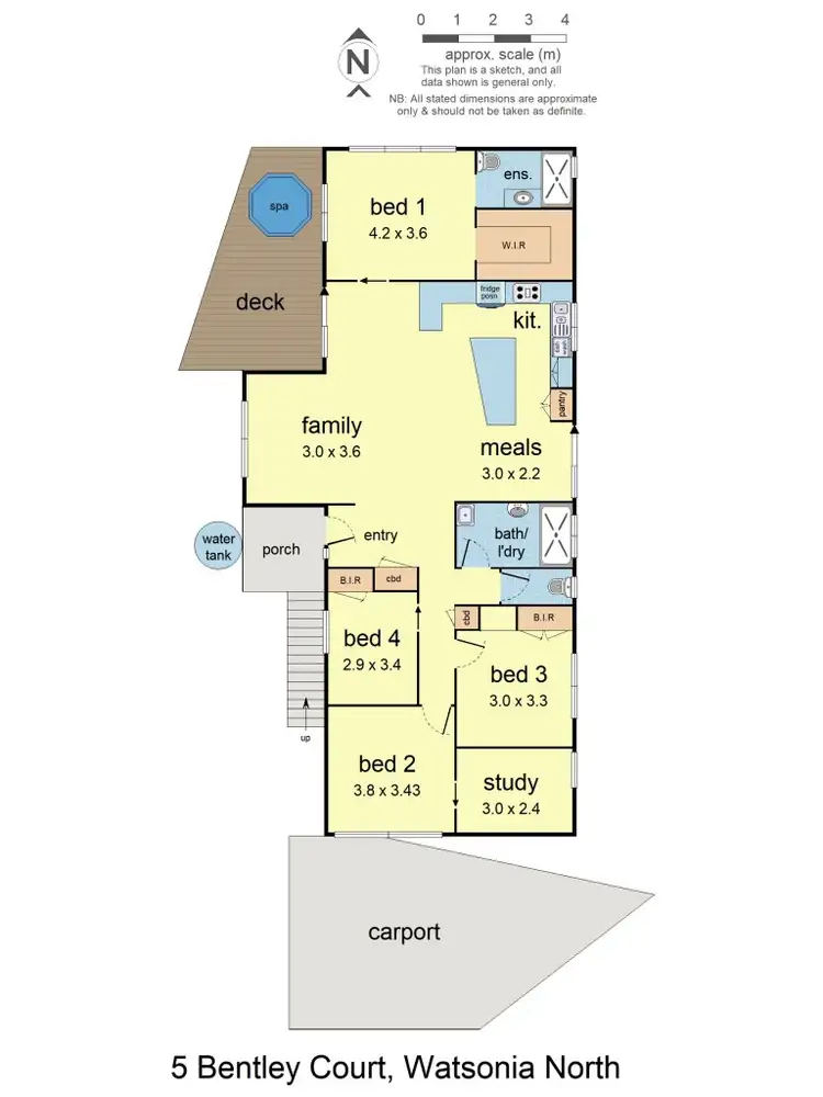 Floorplan of Homely house listing, 5 Bentley Court, Watsonia North VIC 3087