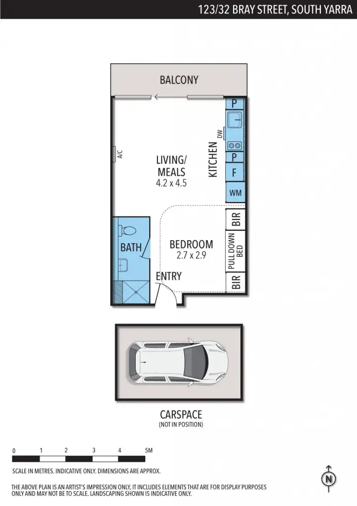 Floorplan of Homely apartment listing, 123/32 Bray Street, South Yarra VIC 3141