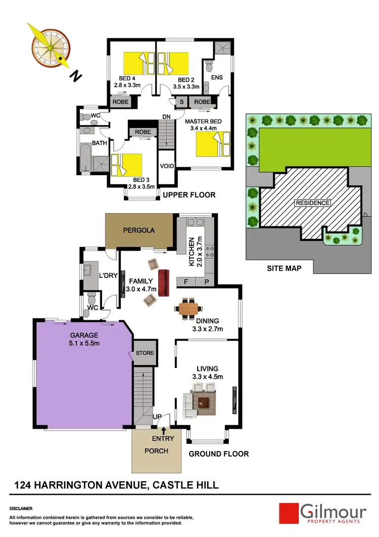 Floorplan of Homely house listing, 124 Harrington Avenue, Castle Hill NSW 2154