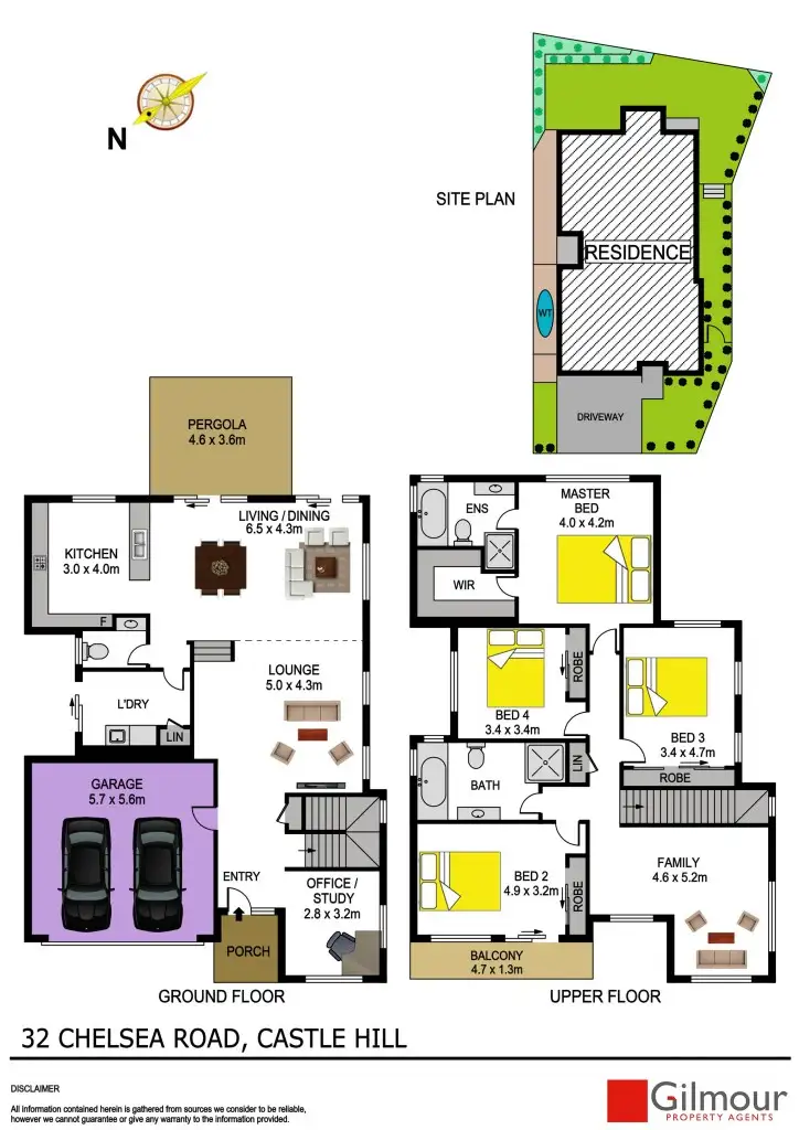 Floorplan of Homely house listing, 32 Chelsea Road, Castle Hill NSW 2154