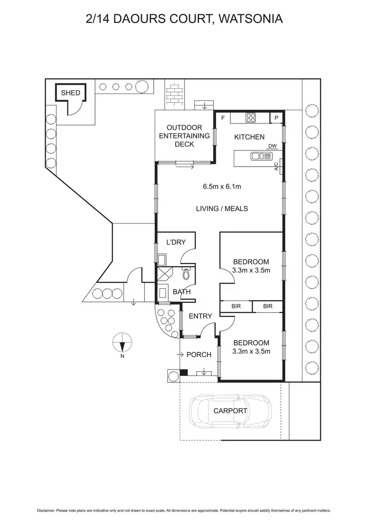 Floorplan of Homely unit listing, 2/14 Daours Court, Watsonia VIC 3087