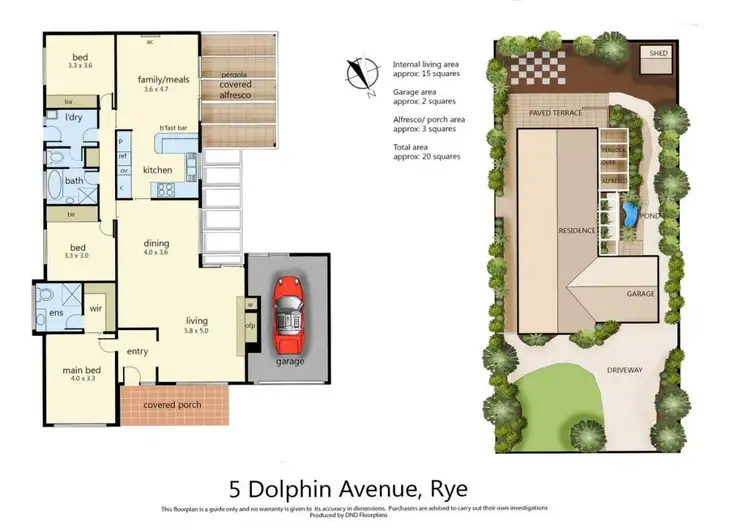 Floorplan of Homely house listing, 5 Dolphin Avenue, Rye VIC 3941