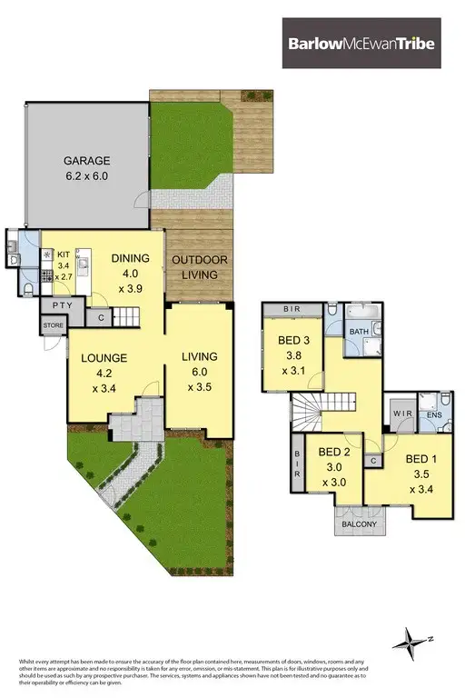 Floorplan of Homely townhouse listing, 1/1 Basil Street, Newport VIC 3015