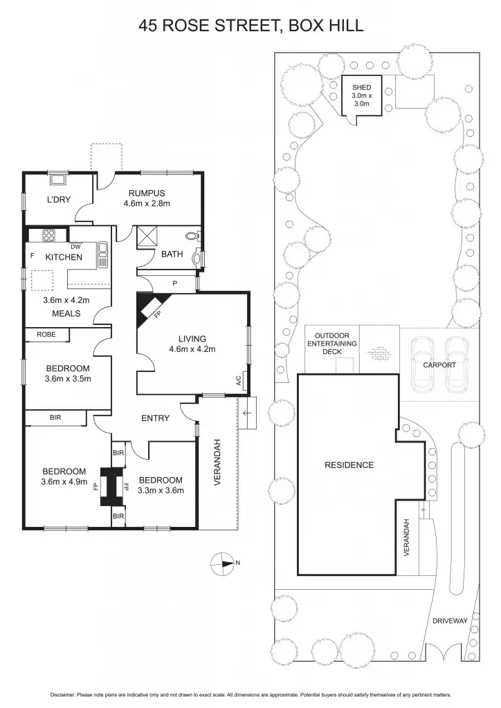 Floorplan of Homely house listing, 45 Rose Street, Box Hill VIC 3128