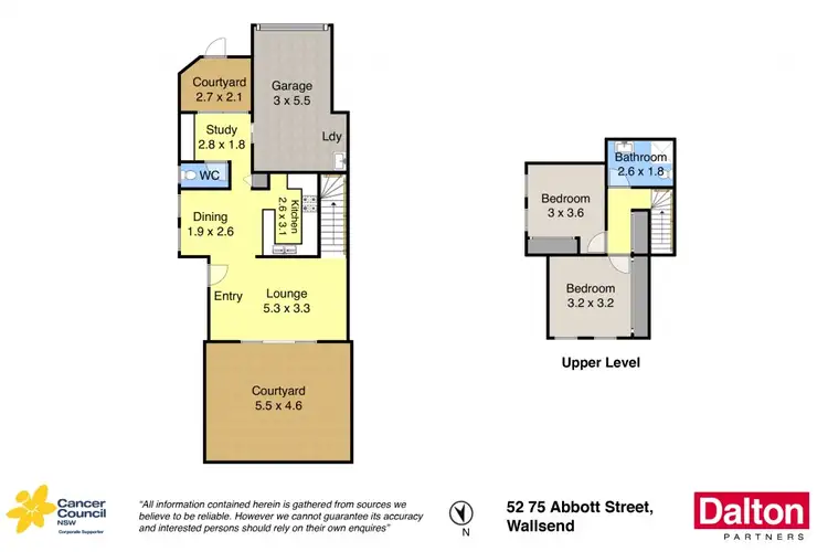 Floorplan of Homely townhouse listing, 52/75 Abbott Street, Wallsend NSW 2287