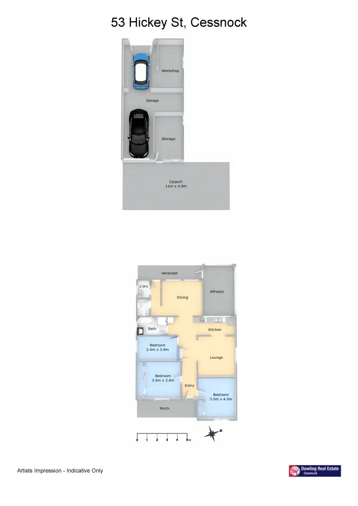 Floorplan of Homely house listing, 53 Hickey Street, Cessnock NSW 2325