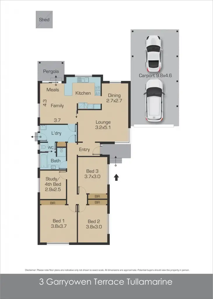 Floorplan of Homely house listing, 3 Garryowen Terrace, Tullamarine VIC 3043