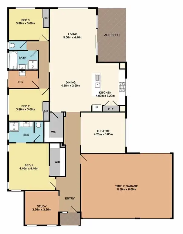 Floorplan of Homely house listing, 48 King Parrot Way, Whittlesea VIC 3757