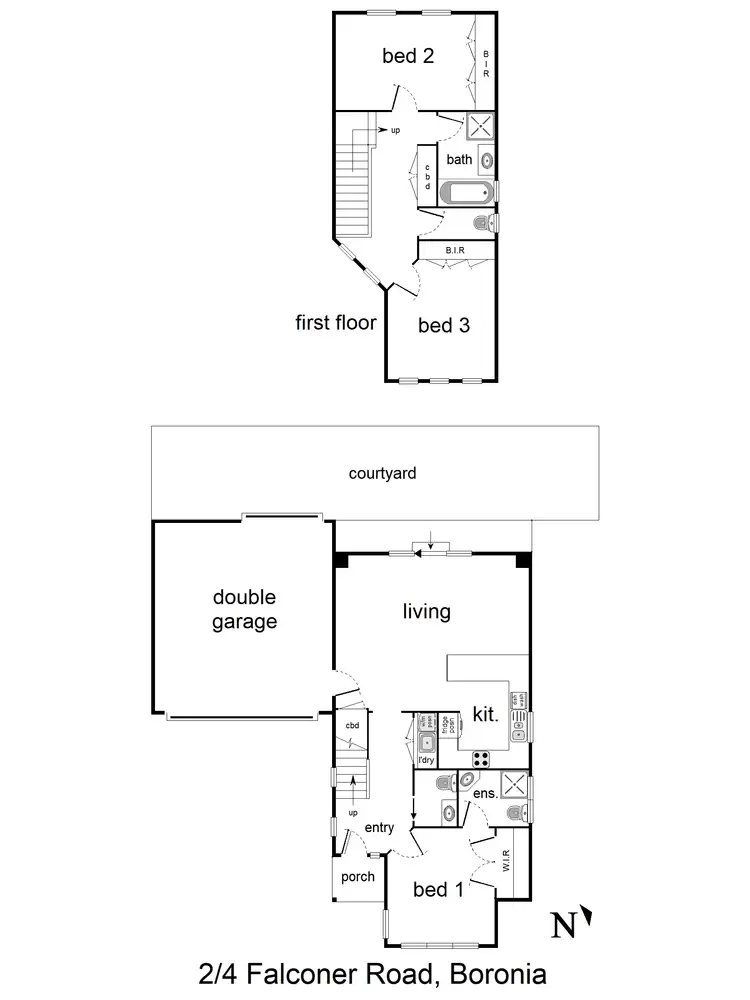 Floorplan of Homely unit listing, 2/4 Falconer Road, Boronia VIC 3155