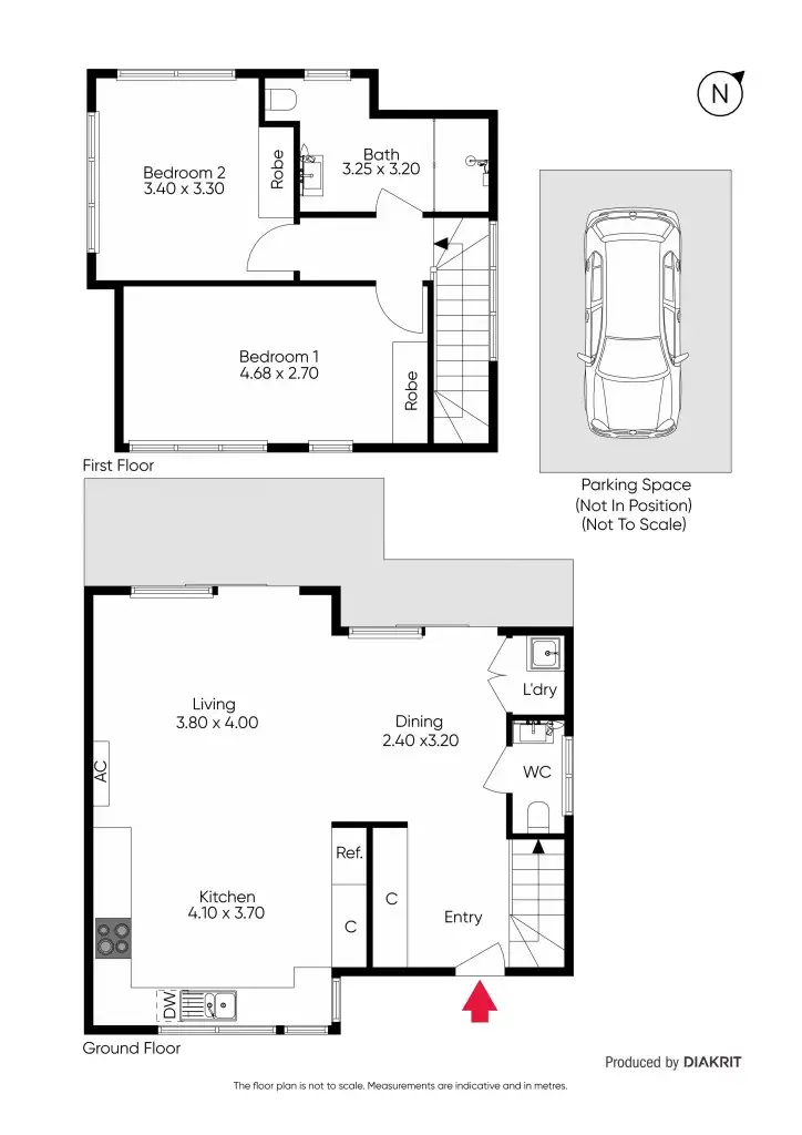 Floorplan of Homely townhouse listing, 1/39 Service Street, Coburg VIC 3058