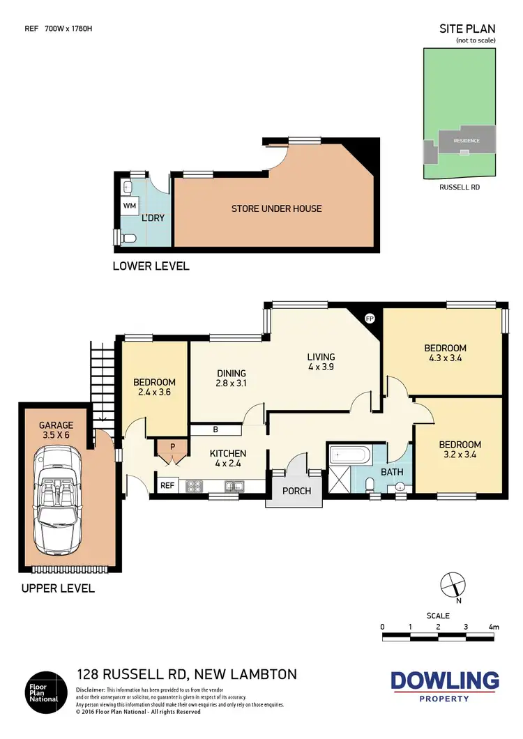 Floorplan of Homely house listing, 128 Russell Road, New Lambton NSW 2305
