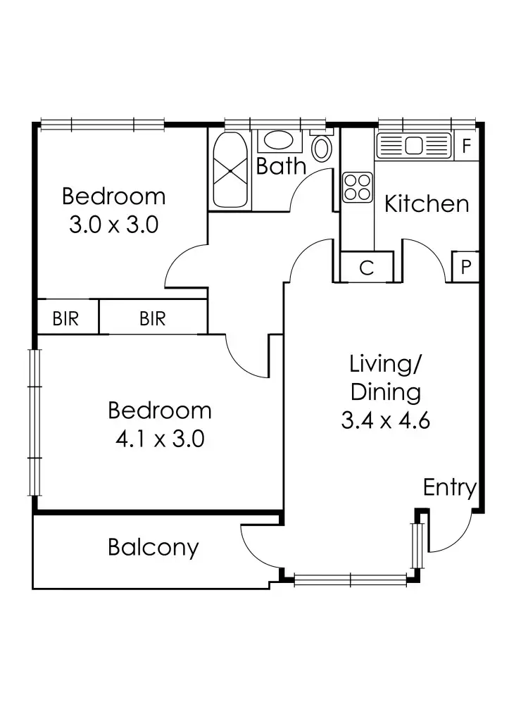 Floorplan of Homely apartment listing, 6/364a Carlisle Street, St Kilda East VIC 3183