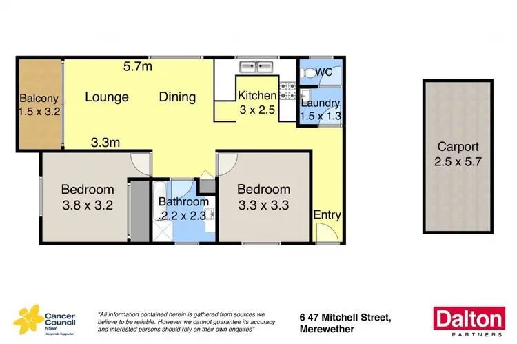 Floorplan of Homely unit listing, 6/47 Mitchell Street, Merewether NSW 2291