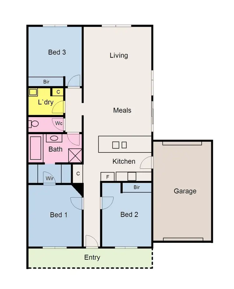 Floorplan of Homely house listing, 129C Eureka St, Ballarat East VIC 3350