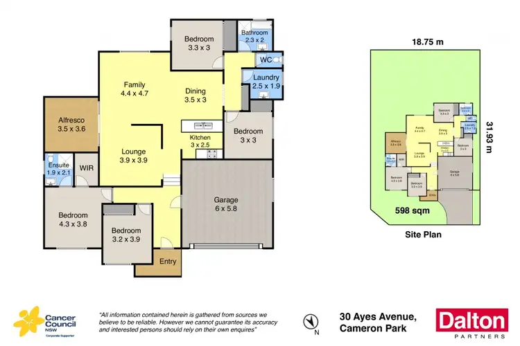 Floorplan of Homely house listing, 30 Ayes Avenue, Cameron Park NSW 2285