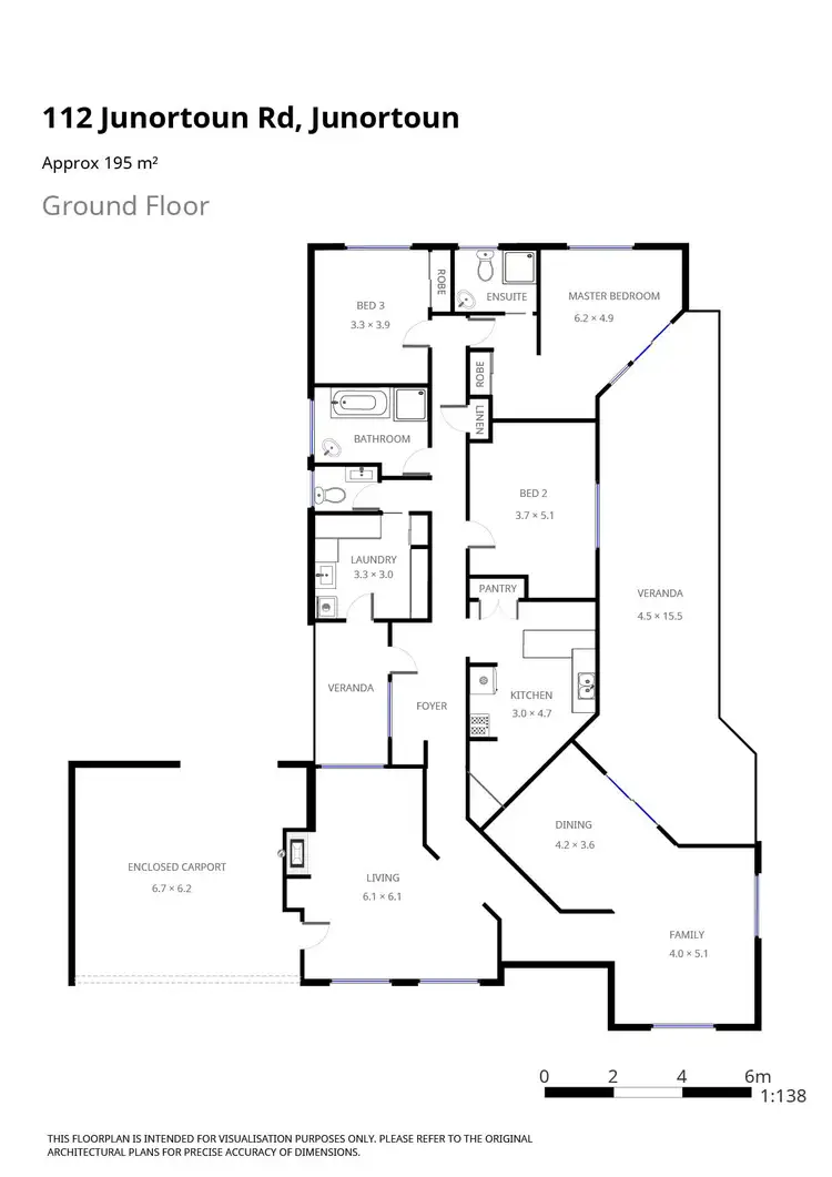 Floorplan of Homely house listing, 112 Junortoun Road, Junortoun VIC 3551