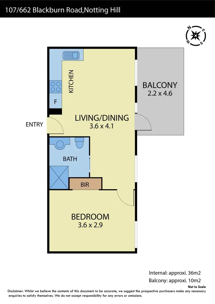 Floorplan of Homely apartment listing, A107/662 Blackburn Road, Notting Hill VIC 3168