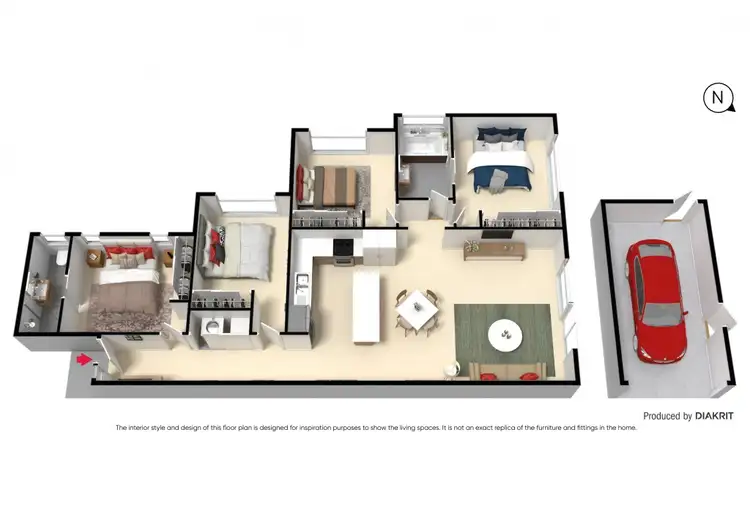 Floorplan of Homely townhouse listing, 5/63-65 Wackett Street, Laverton VIC 3028