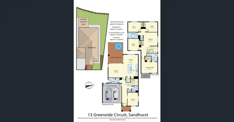 Floorplan of Homely house listing, 13 Greenside Circuit, Sandhurst VIC 3977