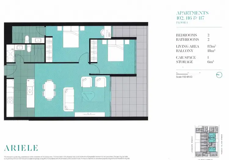 Floorplan of Homely apartment listing, 116/7 Thomas Holmes Street, Maribyrnong VIC 3032