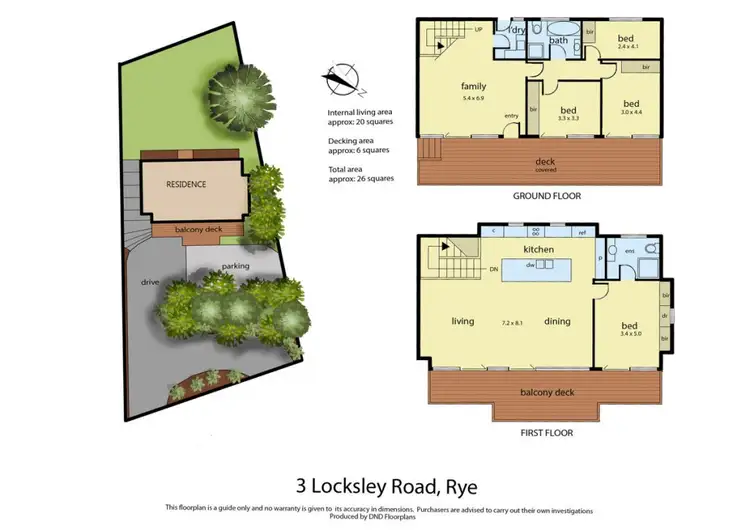 Floorplan of Homely house listing, 3 Locksley Road, Rye VIC 3941