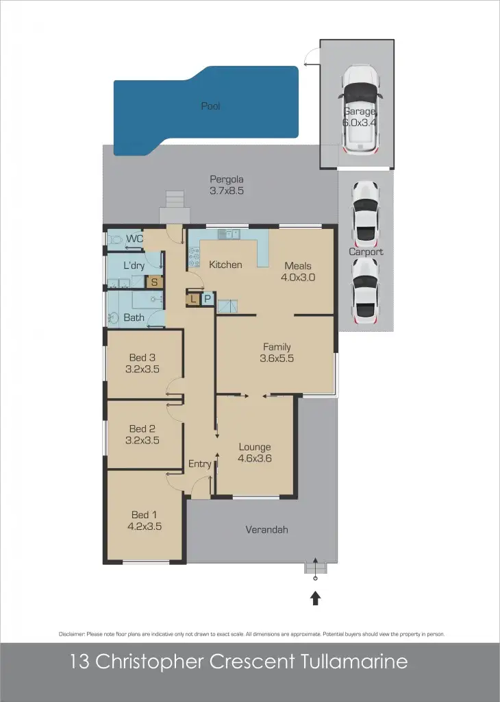 Floorplan of Homely house listing, 13 Christopher Crescent, Tullamarine VIC 3043