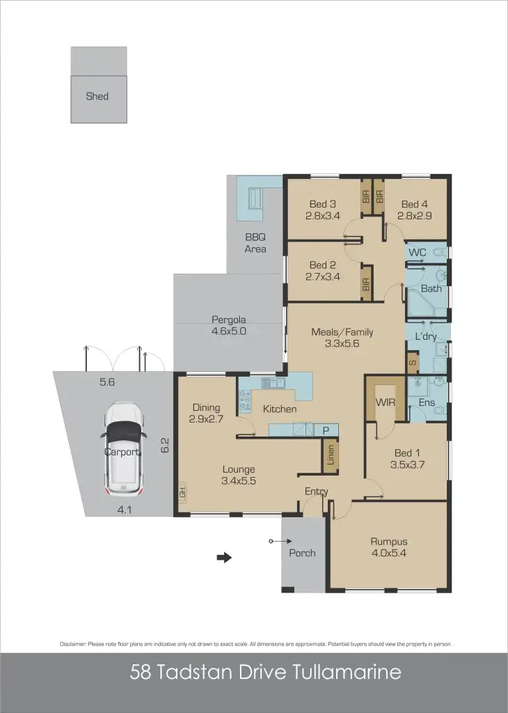 Floorplan of Homely house listing, 58 Tadstan Drive, Tullamarine VIC 3043