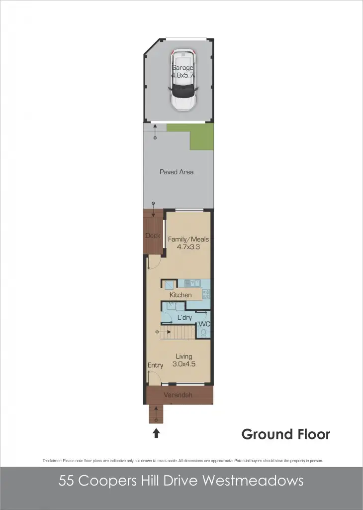 Floorplan of Homely townhouse listing, 55 Coopers Hill Drive, Westmeadows VIC 3049