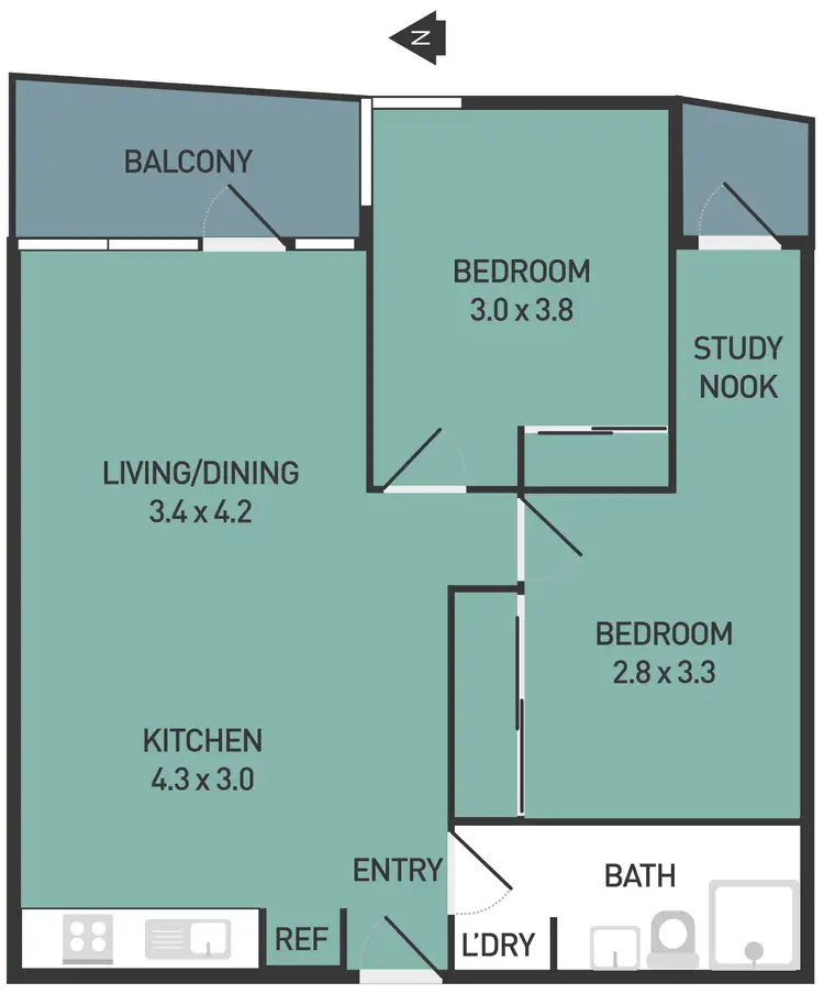 Floorplan of Homely apartment listing, 602/240 Barkly Street, Footscray VIC 3011
