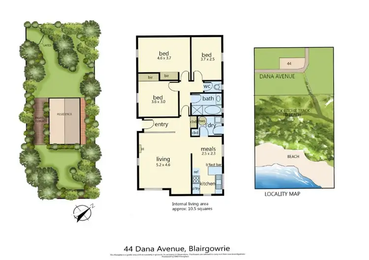 Floorplan of Homely house listing, 44 Dana Avenue, Blairgowrie VIC 3942